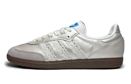 Кроссовки Adidas SAMBA OG Skateboarding Shoes Unisex Low-top Silver/White, серебряный b75806(team285-男女款银翼少女) | silver