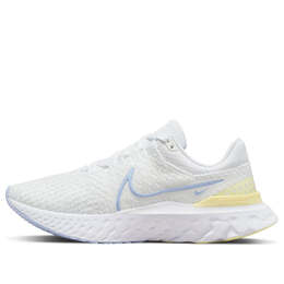 Кроссовки react infinity run flyknit 3 Nike, белый dd3024-100 | white/light marine/citron tint