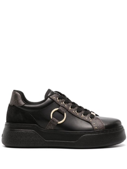 Liu Jo ring-detailed monogram-pattern sneakers, черный bf3157ex126s | черный
