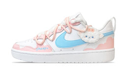 Кроссовки Nike Court Borough 2 Skateboarding Shoes Women's Low-top Blue, розовый bq5448-100（team357-小羊绵绵1.0（礼袋） | pink