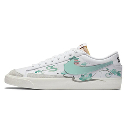 Кроссовки Nike Blazer Skateboarding Shoes Unisex Low-top White/blue, белый da6364-101(team10-钟楼) | white