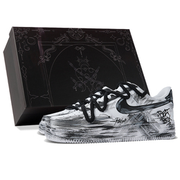 Кроссовки Nike Air Force 1 Skateboard Shoes Women's Low-Top Black White dd8959-100(team拾柒-女款低帮幽影追踪板鞋) | black/white