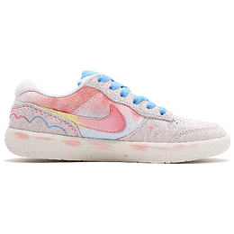 Кроссовки Nike SB Force 58 Skateboarding Shoes Unisex Low-top White/pink, белый dv5477-003(teamthree-云朵奶昔粉白) | chalk white