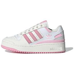 Adidas Низкие женские кроссовки для скейтбординга FORUM BOLD STRIPES, белые, розовые id0404 | white pink
