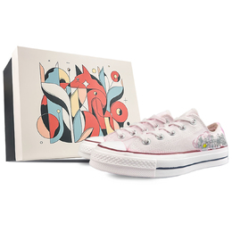 1970-е годы Кеды унисекс с низким верхом розового/белого цвета Converse 162065c(team40-暴力小熊s-box) | pink