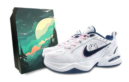 Кроссовки Nike Air Monarch 4 Chunky Sneakers Unisex Low-top Pink/Black/White, белый 415445-102(team76-倔强小仓鼠s-box) | white