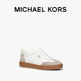 Кроссовки кожаные женские Michael Kors Scotty на шнуровке, белый 770736627021 | 白色 795