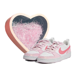 Кроссовки Nike Court Borough Skateboard Shoes Women's Low-Top White, розовый dv5456-105(team133-粉满天星二s-box） | pink
