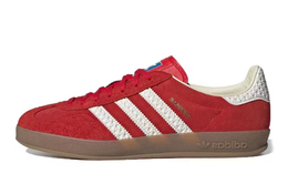 Кроссовки Adidas GAZELLE INDOOR Skateboarding Shoes Unisex Low-top White, красный if1808(team80-男女同款新婚贺尔s-box) | red and white