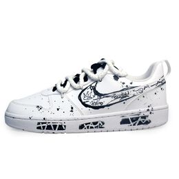 Кроссовки Nike Court Borough Skateboard Shoes Women's Low-Top White dv5456-106(team240-涂鸦王国） | white