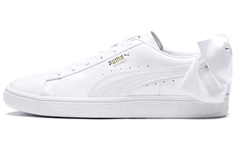 Кроссовки для скейтбординга Basket женские с низким верхом, белые/золотые Puma 368118-02