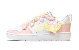 Кроссовки Nike Court Borough Skateboarding Shoes Women's Low-top Yellow, розовый bq5448-100（team357-晚安抱抱兔） | pink