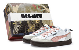 Кроссовки Puma Park Lifestyle Skateboarding Shoes Unisex Low-top Grey/flesh Pink, цвет White ash meat powder 397262-01(team80-男女款奔流肉粉s-box) | white ash meat powder