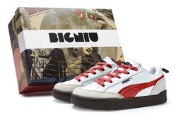Кроссовки Puma Park Lifestyle Skateboarding Shoes Unisex Low-top Grey/Red/White, белый/серый 397262-01(team80-男女同款奔流红s-box) | white/gray
