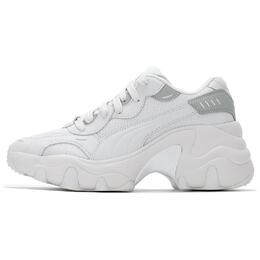 Puma Женские кроссовки Pulsar Wedge, износостойкие, дышащие, легкие, низкие, массивные, серо-белые 399680-02 | gray white