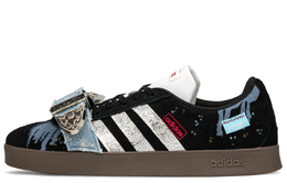 Adidas Кроссовки для скейтбординга Vl Court Classic, нескользящие, низкие, унисекс, сине-черные hq1801(teama-蓝汐s-box) | blue black