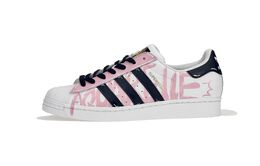 Adidas Кроссовки для скейтбординга Superstar, унисекс, низкие, черные eg4958（team338-世纪之恋粉） | pink black white