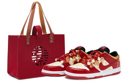 Кроссовки Nike Dunk Skateboard Shoes Women's Low-Top Gold fd9762-061(team80-女款新百喜图s-box)