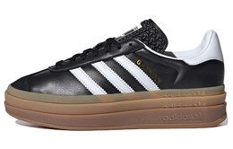 Кроссовки Adidas Gazelle Bold Atmos Black White Gum, черный ig1733 | core black/cloud white/gold metallic