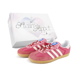 Кроссовки Adidas SAMBA OG Skateboarding Shoes Unisex Low-top Red/white/pink, цвет Strawberry Bear ie3437(team17-草莓小熊s-box) | strawberry bear