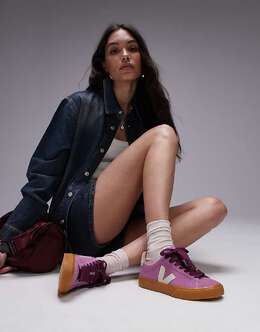 Розовые замшевые кроссовки Veja Campo 137032831 | pink
