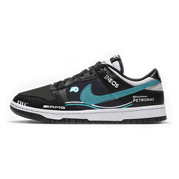 Кроссовки Nike Dunk Skateboarding Shoes Women's Low-top Black/Blue, черный cw1590-100(team181-黑风赛车) | black