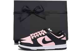 Кроссовки Nike Dunk Skateboarding Shoes Women's Low-top Black, розовый cw1590-100(team59-女款纯黑粉五sbox) | pink