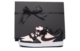 Кроссовки Nike Court Borough Skateboard Shoes Women's Low-Top Black Pink bq5448-115(team-59女款黑粉四sbox) | pink