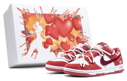 Женские кроссовки Nike Dunk Low 'Valentine's Day' Special Box низкие для скейтбординга розовый фуксия, персиковый fq7056-100(team196-树莓小熊s-box） | peach