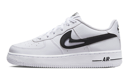 Кроссовки Nike Air Force 1 Low Cut Out Swoosh White Black GS dr7889-100