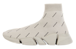 Кроссовки женские Balenciaga Speed Trainer 2.0 Allover Logo, бежевый 617196w2dbo9910