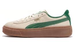 Женские замшевые кроссовки для скейтбординга Puma, Beige/Green 363559-13 | beige/green