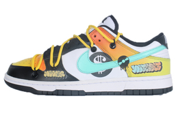 Кроссовки Nike Dunk Skateboard Shoes Women's Low-Top White Black cw1590-100(team10-财富黑胶) | black