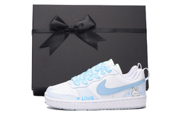 Кроссовки Nike Court Borough Skateboard Shoes Women's Low-Top White Blue dv5456-109(team-59女款白蓝二sbox) | sky blue