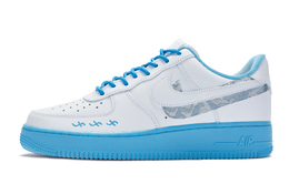 Кроссовки Nike Air Force 1 Skateboard Shoes Women's Low-Top White Blue, белые/синие dh2920-111(team80-女款白兰地白蓝)
