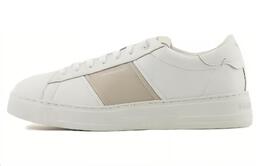 Кроссовки Emporio Armani Stripe-detail Leather Sneakers, белый x4x570xn840t850 | white