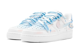 Кроссовки Air Force 1 для скейтбординга, мужские, низкие, розовый и синий Nike cw2288-111(teams-粉蓝小熊男s-box) | pink/blue
