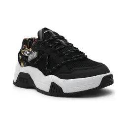 Кроссовки с добавлением кожи Versace, черный vr232w000067a060036 | nero