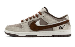 Кроссовки Nike Dunk Skateboarding Shoes Unisex Low-top Beige/white/brown, цвет Coffee dh7913-200(team520-男女款蝴蝶) | coffee
