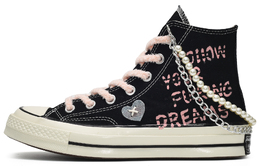 1970-е годы. Кеды унисекс с высоким берцем, черные/розовые. Converse 162050c(teame-男女款甜心黑粉)