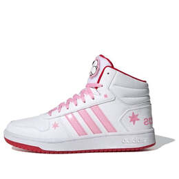 Кроссовки neo hoops 2.0 средние Adidas, белый fw8031 | white/pink