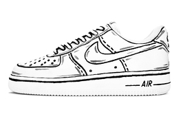 Кроссовки Nike Air Force 1 Skateboarding Shoes Unisex Low-top White/black, белый cw2288-111（team317-未来世界） | white