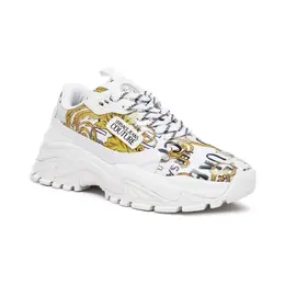 Кроссовки с добавлением кожи Versace, белый vr232w000058a100037 | bianco