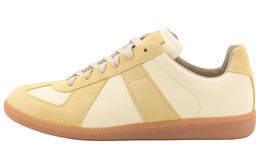 Кроссовки кожаные Maison Margiela Replica, бежево-желтый s57ws0236p1895t3163