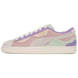 Кроссовки Puma Suede Skateboarding Shoes Unisex Low-top Pink/green/purple, розовый 398656-01 | pink/green/purple