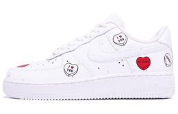 Кроссовки для скейтбординга Air Force 1 женские с низким верхом, белые/красные Nike dd8959-100(teamten-女款爱心泼墨)