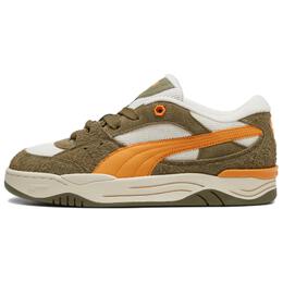 Puma 180 Кожаные низкие повседневные кроссовки унисекс оливково-зеленого цвета 397313-02 | snow-olive
