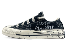 1970-е годы Кеды унисекс с низким верхом белого цвета Converse 162058c(team76-悲伤小猫) | black