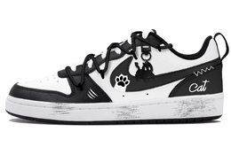 Кроссовки Nike Court Borough Skateboard Shoes Women's Low-Top Black White, черный/белый bq5448-115（team拾玖-黑白猫） | black/white