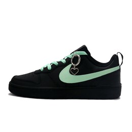 Nike Легкие и дышащие низкие кроссовки для скейтбординга Court Borough GS, черно-зеленые dv5456-002（team390-翡翠星光） | black green
